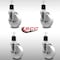 Service Caster 5'' SS Nylon Swivel 1-7/8'' Expanding Stem Caster Set with Brake, 4PK SCC-SSEX20S514-NYS-TLB-178-4 - alternate 3